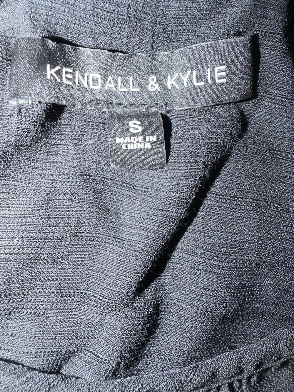 Kendall & Kylie Black Halter Camisole with Lace Trim
